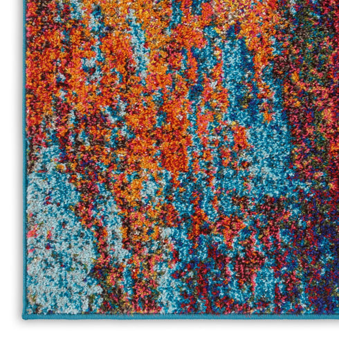 2' X 4' Atlantic Abstract Power Loom Non Skid Area Rug